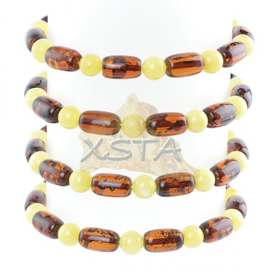 Cherry matt colors amber bracelet